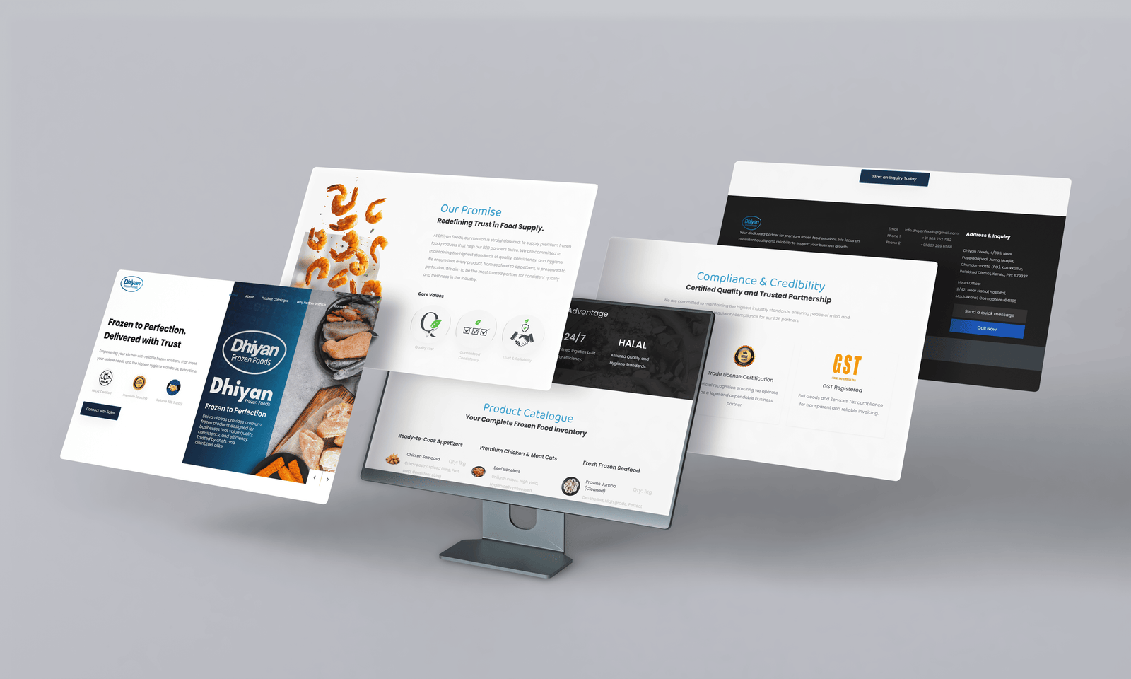 Dhiyan Frozen Foods Web Experience